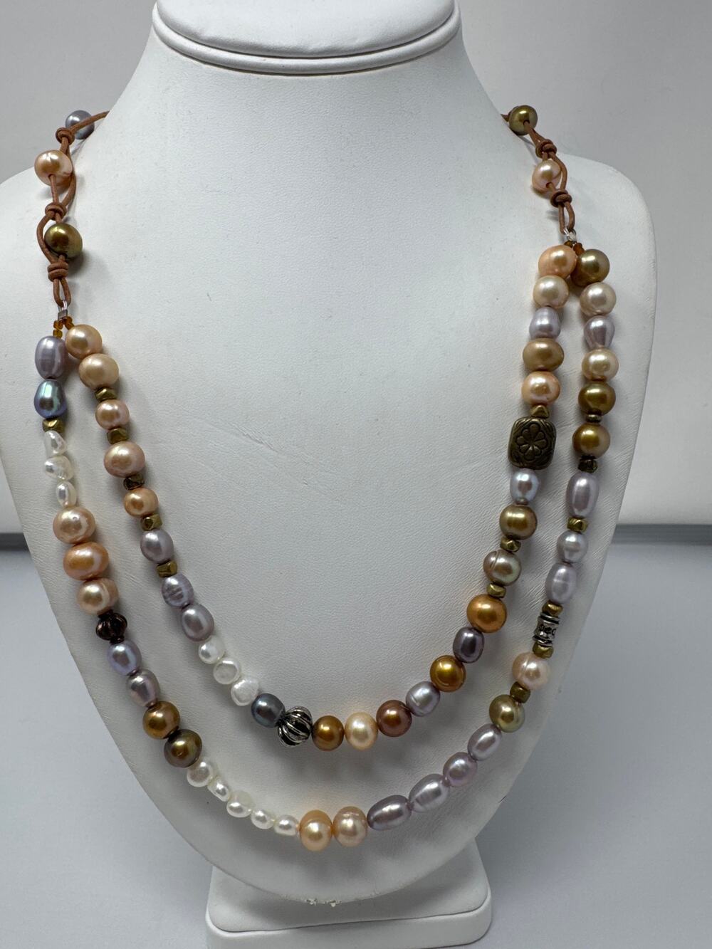 Peyote Bird Free Spirit NWT Double Strand Pearl Beaded Santa Fe Necklace